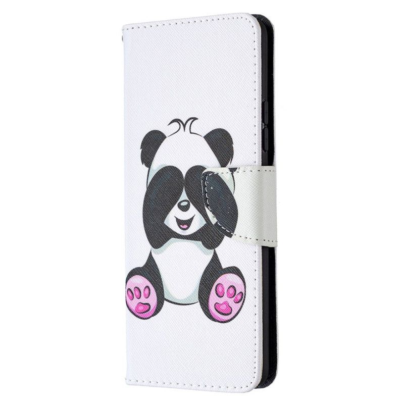 Leren Hoesje Samsung Galaxy A42 5G Telefoonhoesje Leuke Panda