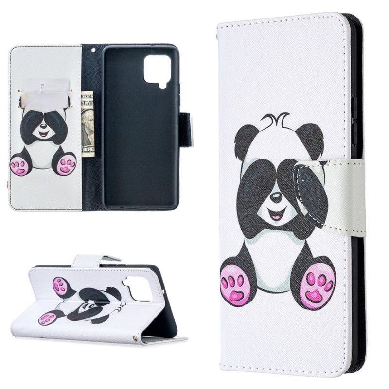 Leren Hoesje Samsung Galaxy A42 5G Telefoonhoesje Leuke Panda