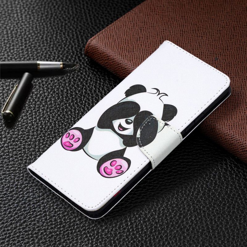 Leren Hoesje Samsung Galaxy A42 5G Telefoonhoesje Leuke Panda