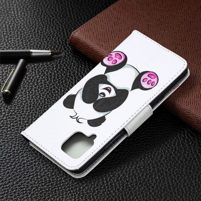 Leren Hoesje Samsung Galaxy A42 5G Telefoonhoesje Leuke Panda