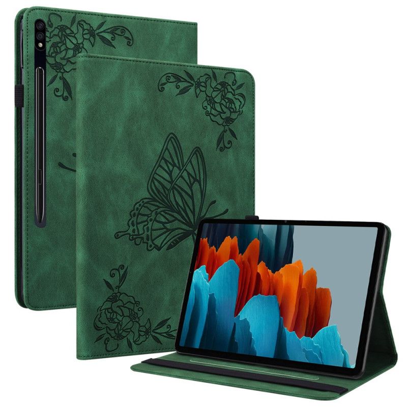 Hoesje Case Samsung Galaxy Tab S9 Telefoonhoesje Vlinders En Bloemen