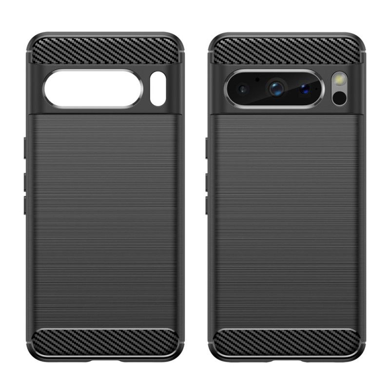 Case Hoesje Google Pixel 8 Pro Telefoonhoesje Geborstelde Koolstofvezel