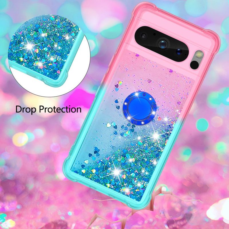 Hoesje Google Pixel 8 Pro Glitterringhouder Bescherming Hoesje