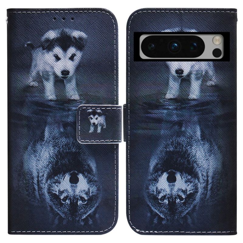 Leren Hoesje Google Pixel 8 Pro Puppydroom Bescherming Hoesje