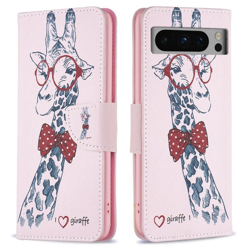 Leren Hoesje Voor Google Pixel 8 Pro Intello-giraffe