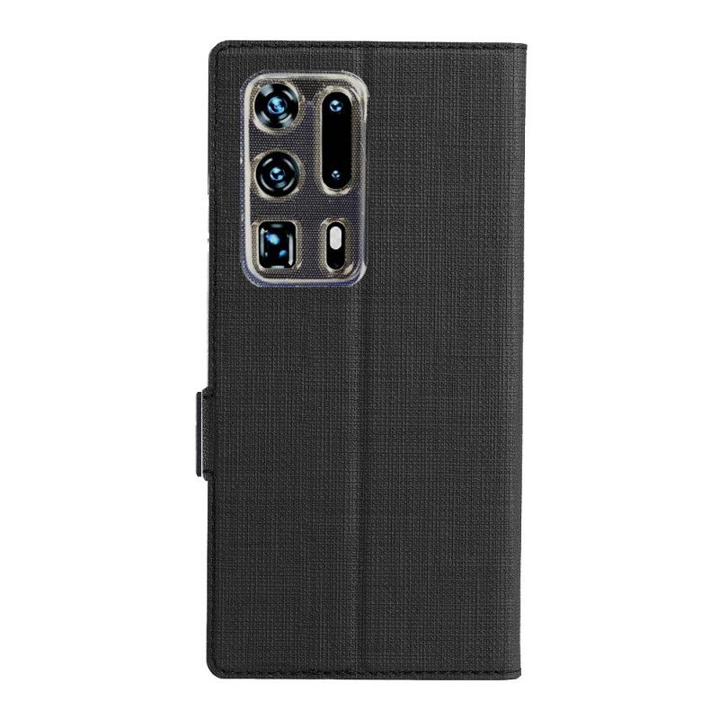 Folio-hoesje Huawei P40 Pro Plus Grijs Zwart Getextureerde Vili Dmx