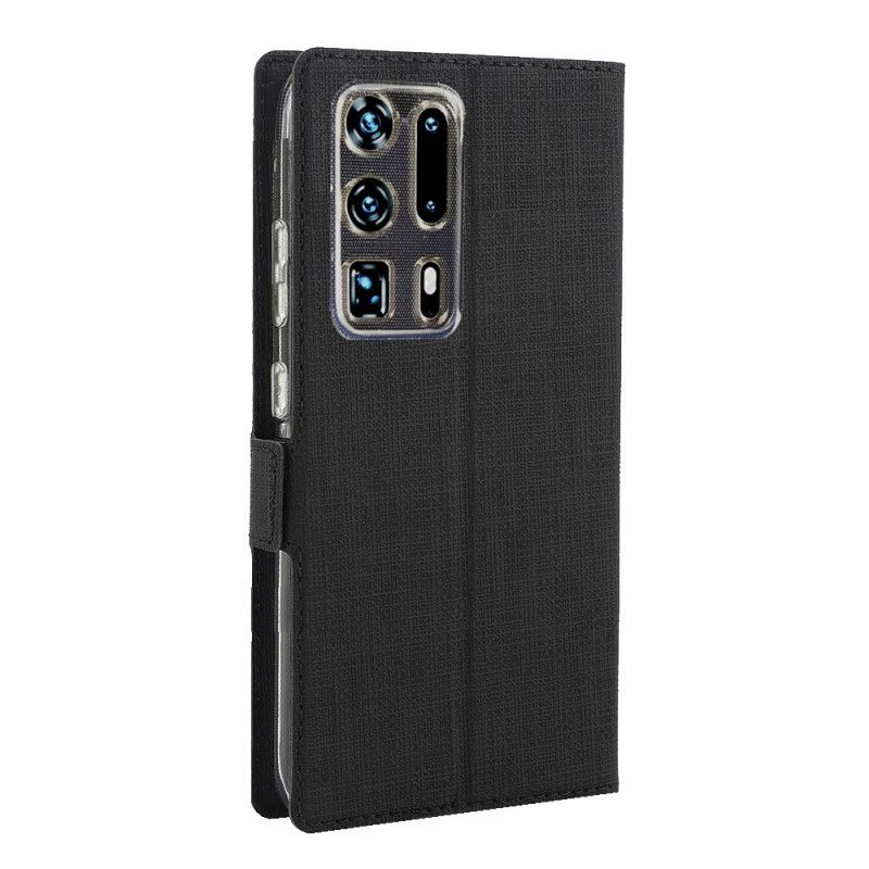 Folio-hoesje Huawei P40 Pro Plus Grijs Zwart Getextureerde Vili Dmx