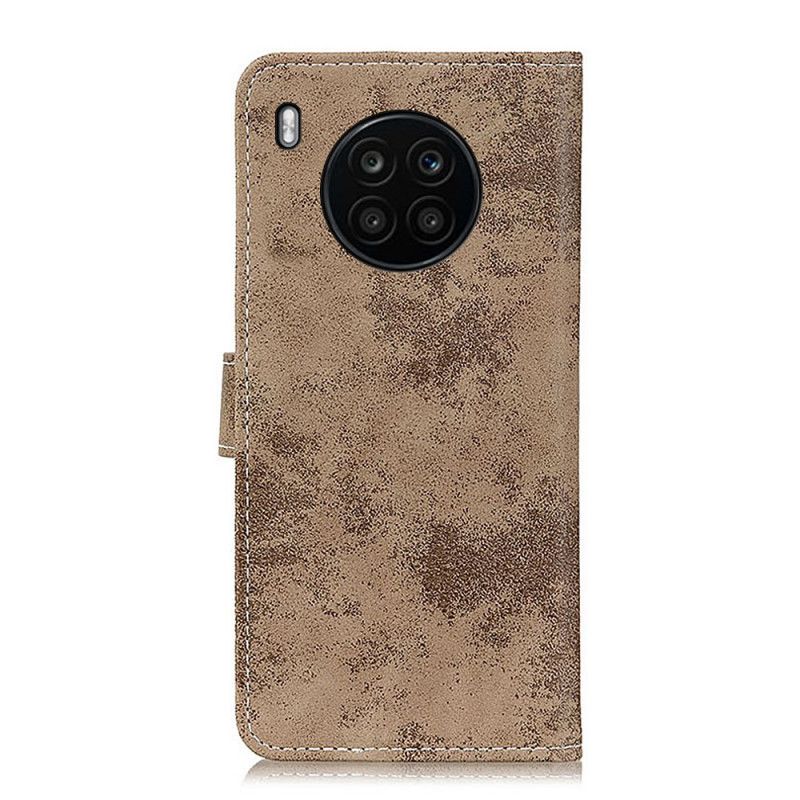 Flip Case Leren Huawei Nova 8i / Honor 50 Lite Vintage Leereffect