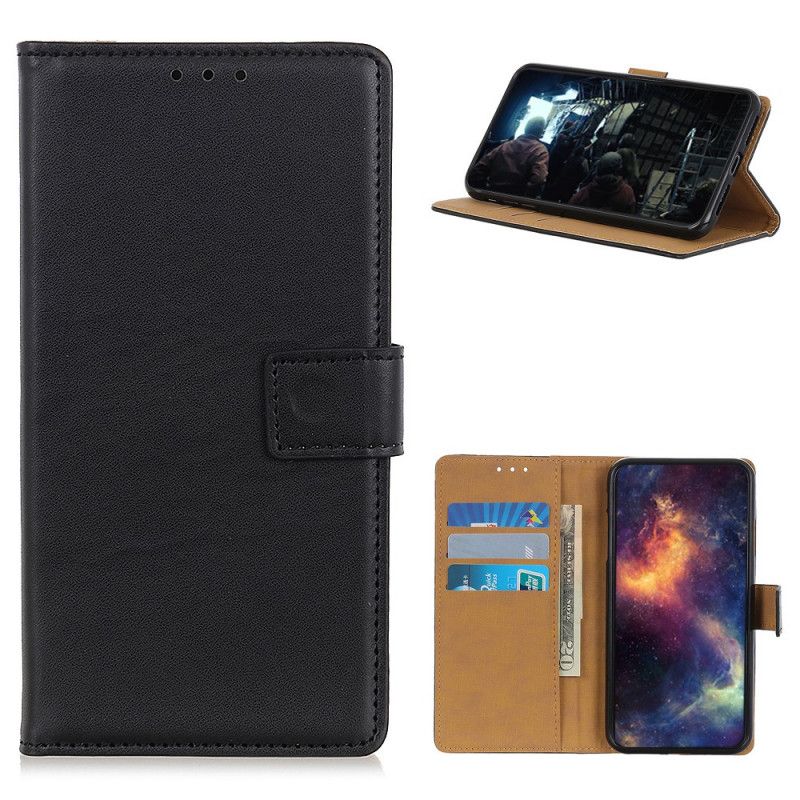 Flip Case Leren Huawei Mate 40 Pro Donkerblauw Zwart Eenvoudig Kunstleer