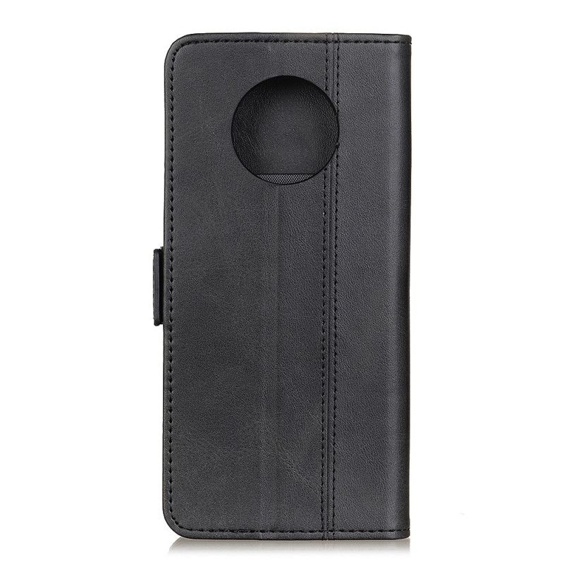 Flip Case Leren Huawei Mate 40 Pro Zwart Subtiel Stiksel