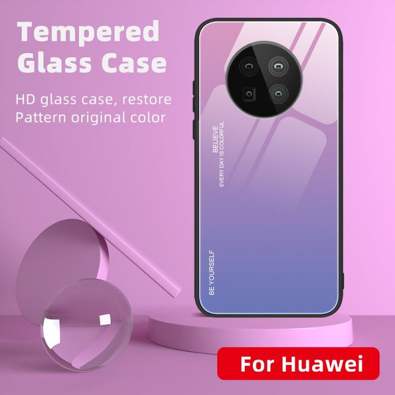 Hoesje Huawei Mate 40 Pro Magenta Rood Wees Jezelf Gehard Glas