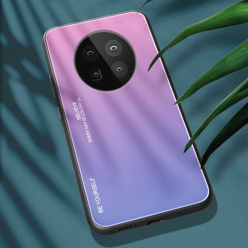 Hoesje Huawei Mate 40 Pro Magenta Rood Wees Jezelf Gehard Glas