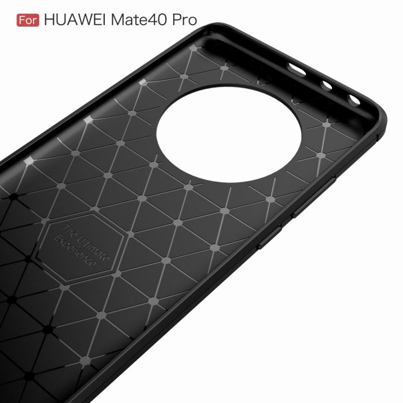 Hoesje Huawei Mate 40 Pro Rood Zwart Geborsteld Koolstofvezel