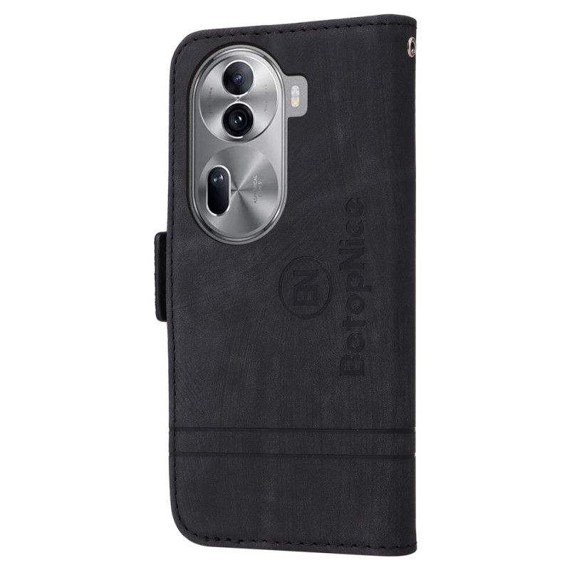 Flip Case Leren Oppo Reno 11 Pro 5g Betopnice Kaarthouder Vooraan