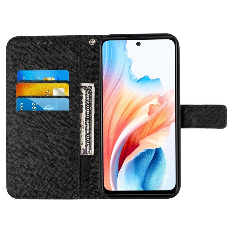 Flip Case Leren Oppo Reno 11 Pro 5g Gebloemde Schedel