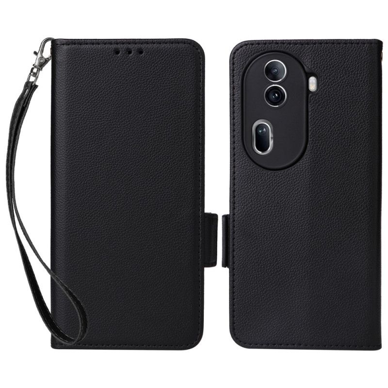 Flip Case Leren Oppo Reno 11 Pro 5g Litchi-textuur Met Riempje