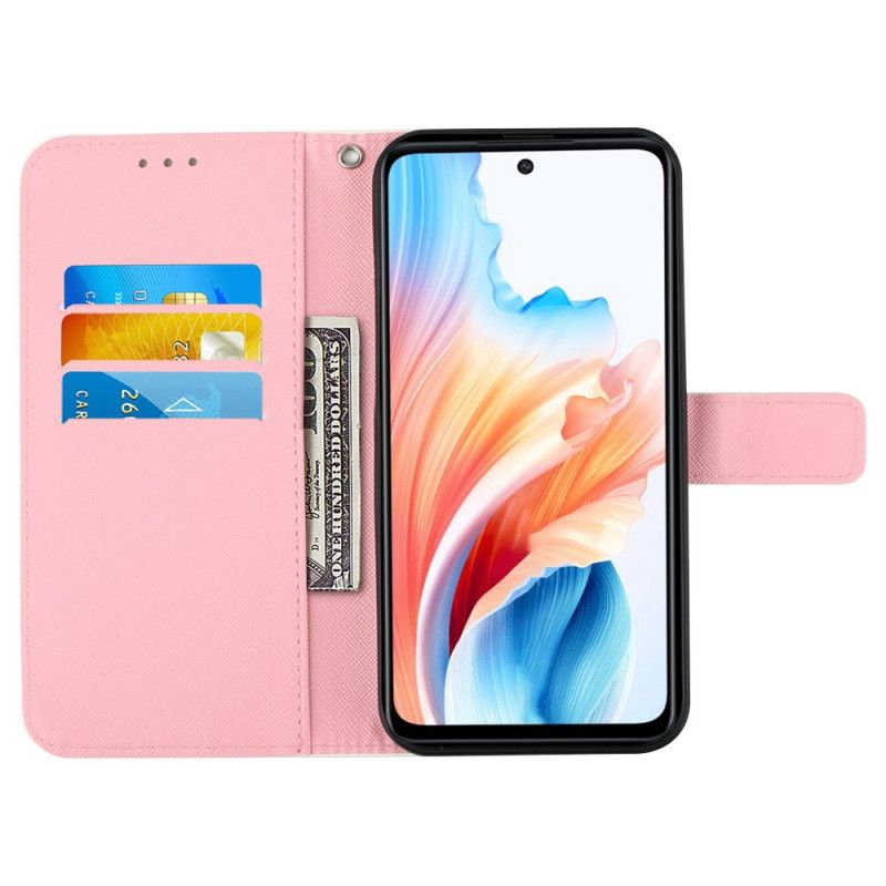 Flip Case Leren Oppo Reno 11 Pro 5g Papaver