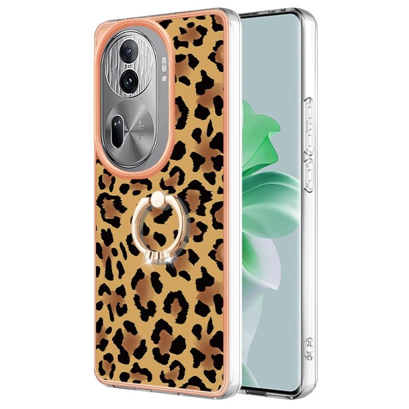 Hoesje Oppo Reno 11 Pro 5g Steunring Met Luipaardpatroon Bescherming Hoesje