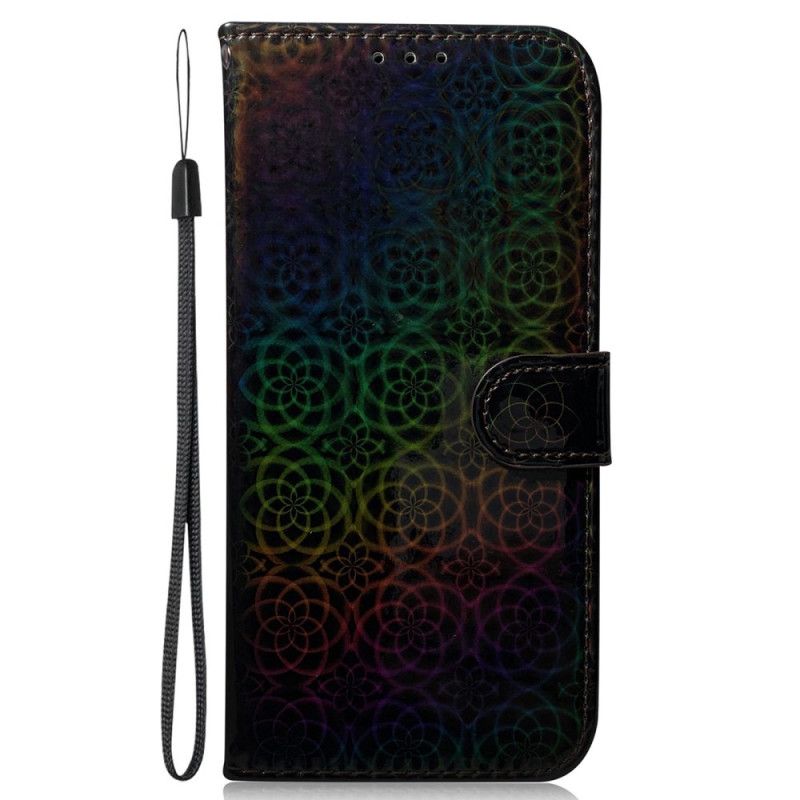 Leren Hoesje Voor Oppo Reno 11 Pro 5g Disco-stijl Met Bandjes