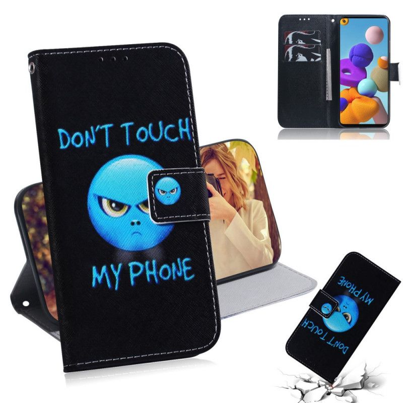 Flip Case Leren Samsung Galaxy A21s Emoji-Telefoon