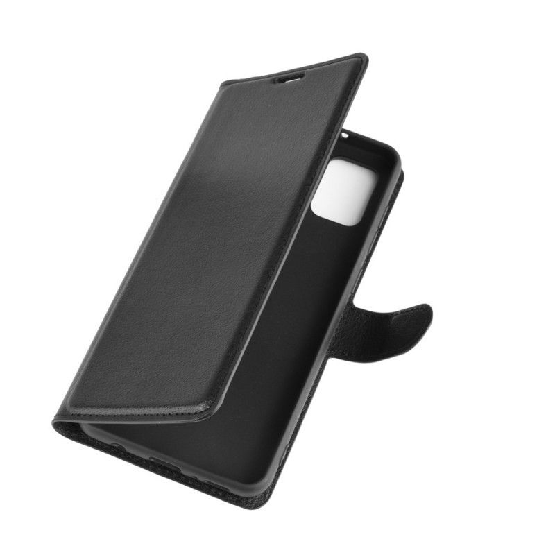 Flip Case Leren Samsung Galaxy A21s Wit Zwart Klassiek