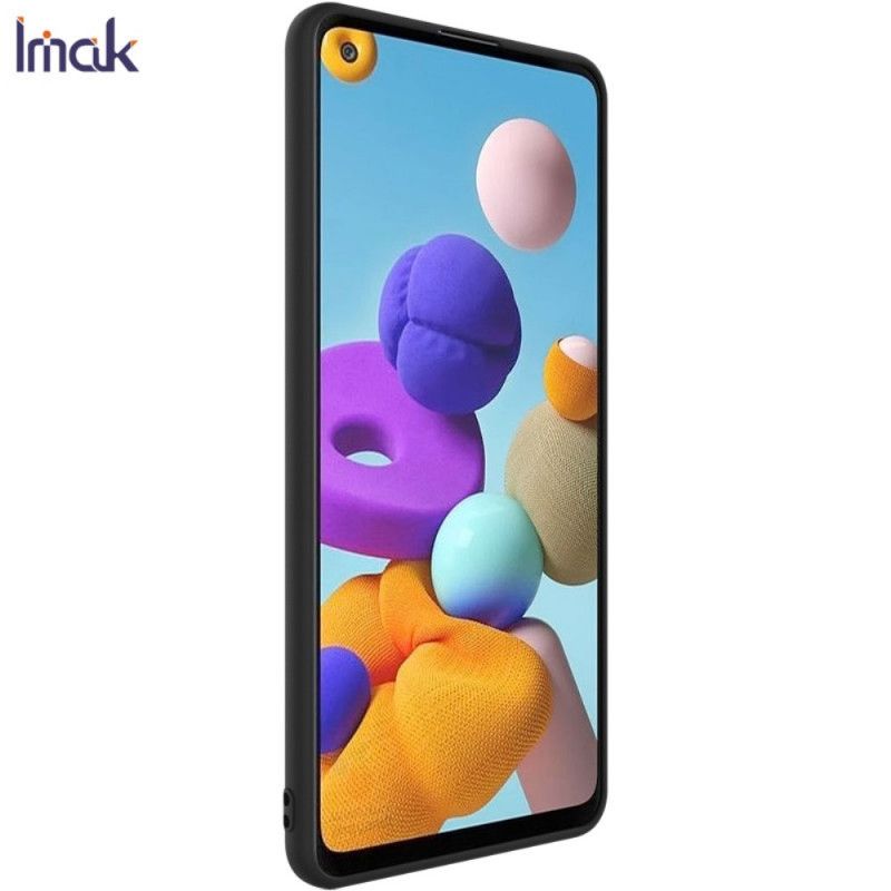 Hoesje voor Samsung Galaxy A21s Donkerblauw Zwart Uc-1 Serie Siliconen Mat Imak