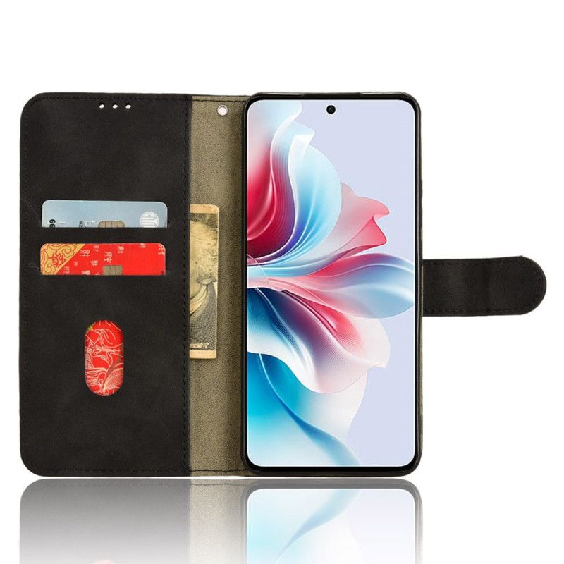 Bescherming Hoesje Oppo Reno 11f 5g Leer Met Imitatiesuède-effect