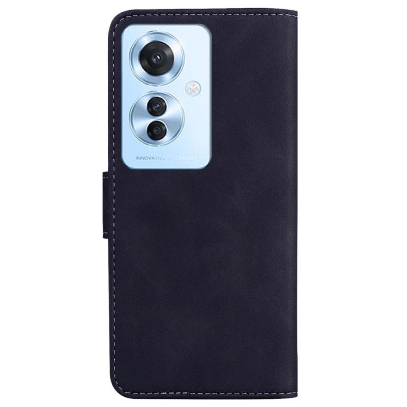 Flip Case Leren Oppo Reno 11f 5g Mat Leerstijl