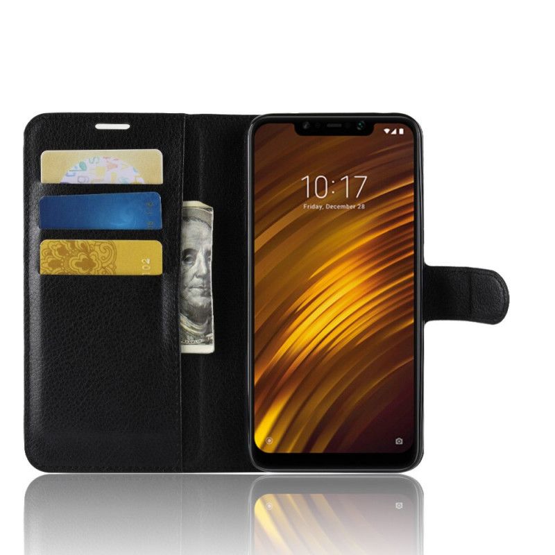 Bescherming Hoesje Xiaomi Pocophone F1 Rood Zwart Klassiek