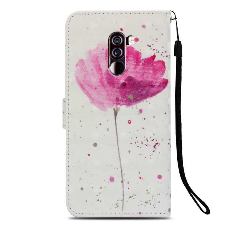 Bescherming Hoesje Xiaomi Pocophone F1 Telefoonhoesje Aquarel Klaproos