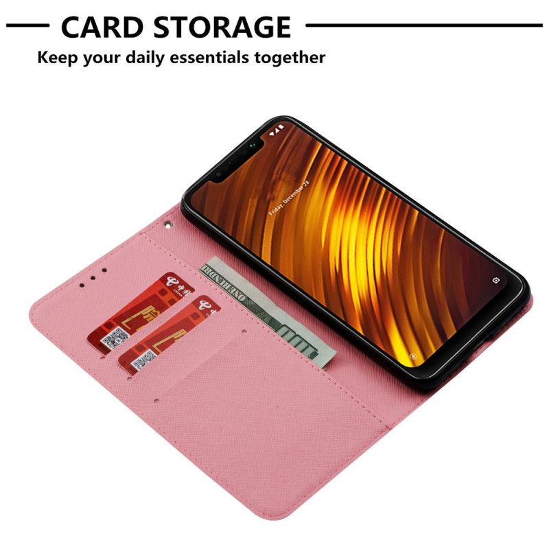 Bescherming Hoesje Xiaomi Pocophone F1 Telefoonhoesje Aquarel Klaproos