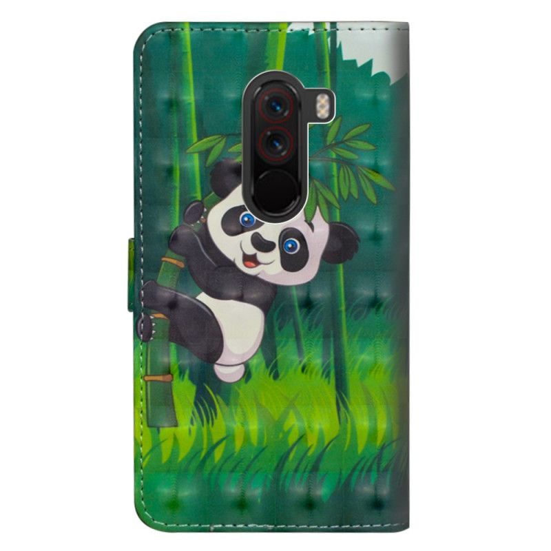 Bescherming Hoesje Xiaomi Pocophone F1 Telefoonhoesje Panda En Bamboe