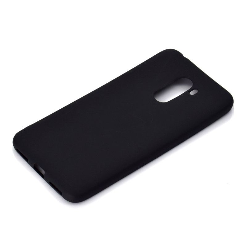 Case Hoesje Xiaomi Pocophone F1 Wit Zwart Telefoonhoesje Zachte Matte Siliconen