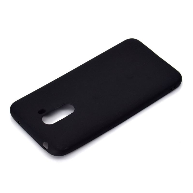 Case Hoesje Xiaomi Pocophone F1 Wit Zwart Telefoonhoesje Zachte Matte Siliconen