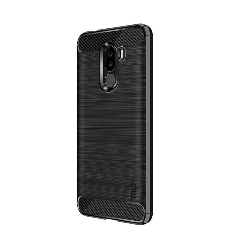 Hoesje voor Xiaomi Pocophone F1 Grijs Zwart Mofi Geborstelde Koolstofvezel