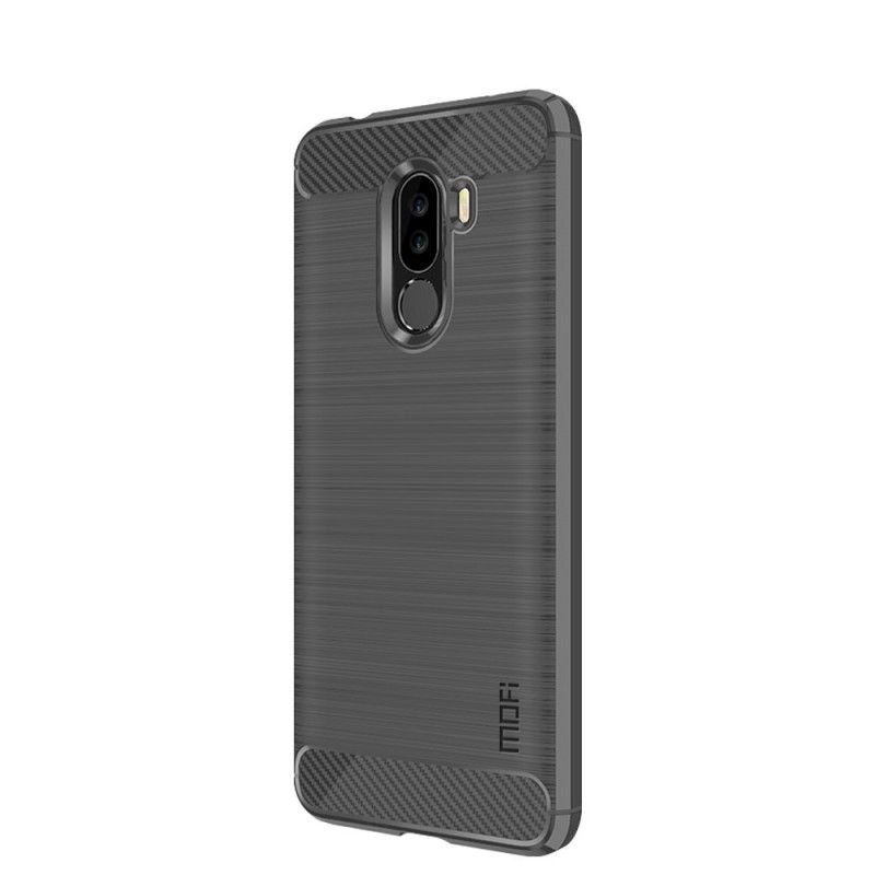 Hoesje voor Xiaomi Pocophone F1 Grijs Zwart Mofi Geborstelde Koolstofvezel