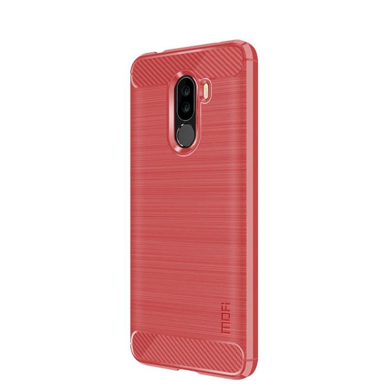 Hoesje voor Xiaomi Pocophone F1 Grijs Zwart Mofi Geborstelde Koolstofvezel