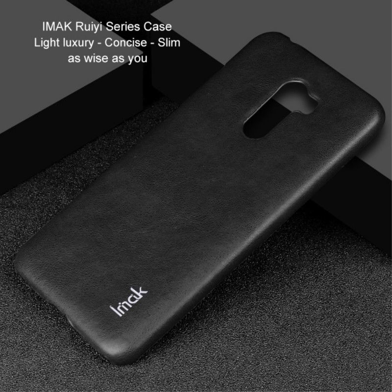 Hoesje Xiaomi Pocophone F1 Bruin Zwart Imak Ruiyi Serie Leereffect