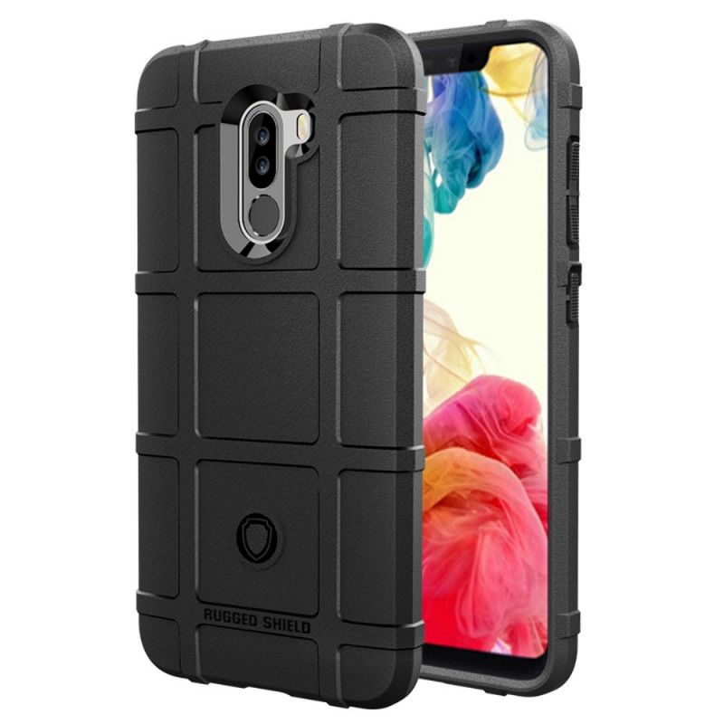 Hoesje Xiaomi Pocophone F1 Donkerblauw Zwart Robuust Schild