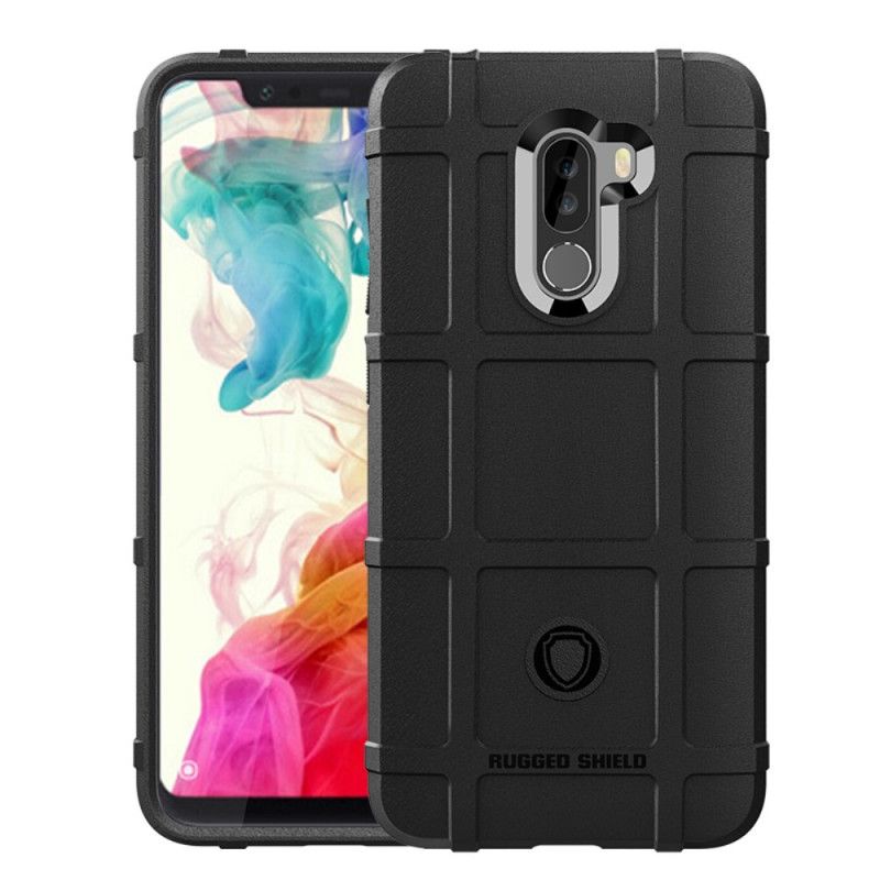 Hoesje Xiaomi Pocophone F1 Donkerblauw Zwart Robuust Schild