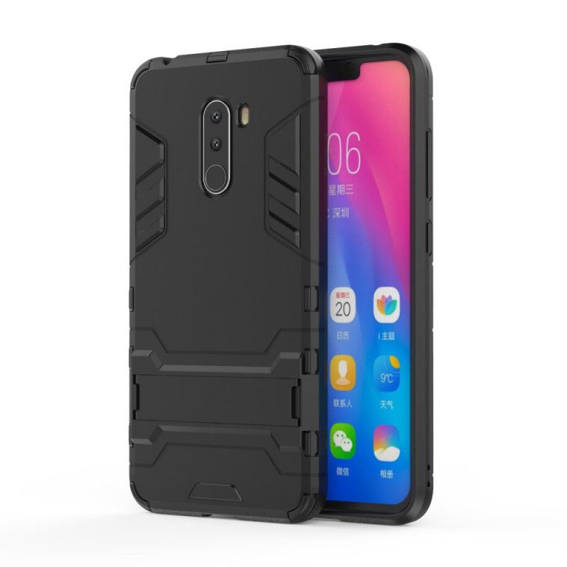 Hoesje Xiaomi Pocophone F1 Donkerblauw Zwart Ultrabestendige Tong