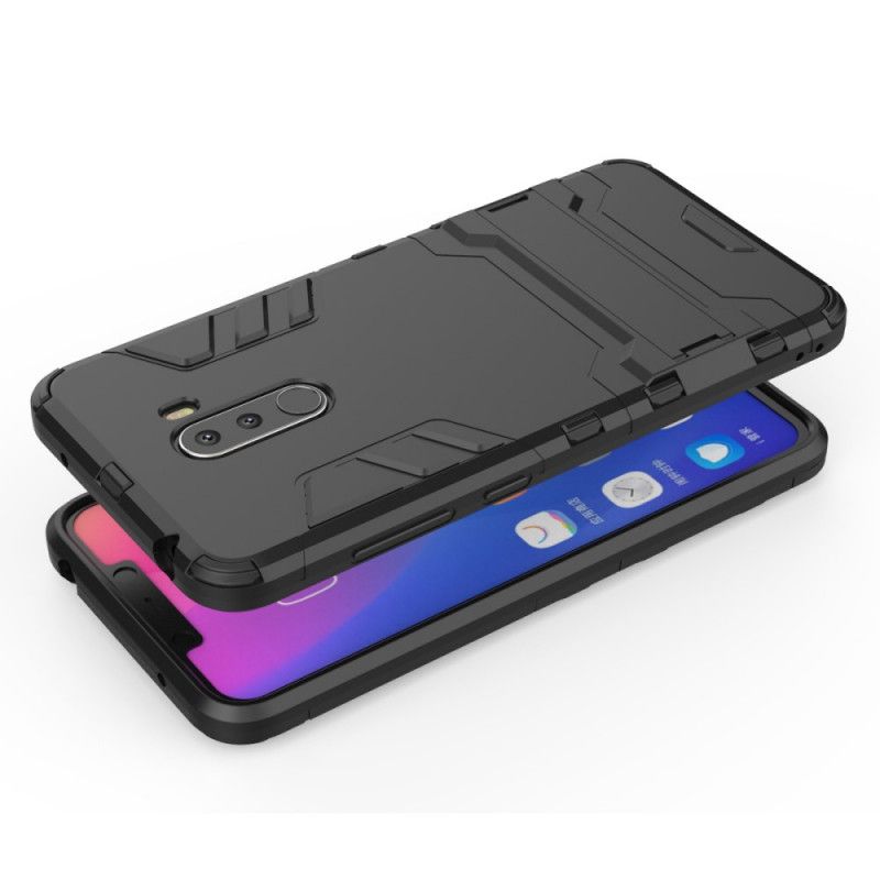 Hoesje Xiaomi Pocophone F1 Donkerblauw Zwart Ultrabestendige Tong