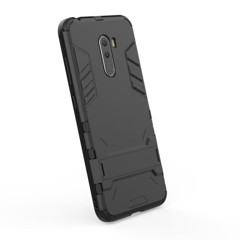 Hoesje Xiaomi Pocophone F1 Donkerblauw Zwart Ultrabestendige Tong