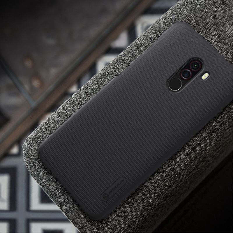 Hoesje Xiaomi Pocophone F1 Zwart Stijve Frosted Nillkin