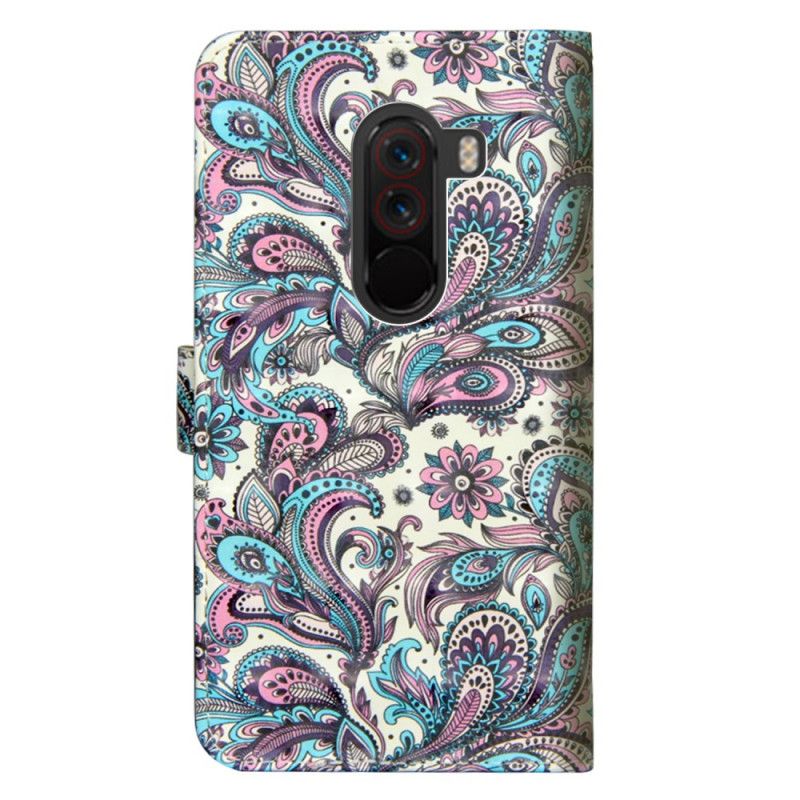 Leren Hoesje voor Xiaomi Pocophone F1 Bloemen Met Een Patroon