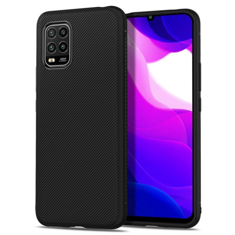 Case Hoesje Xiaomi Mi 10 Lite Donkerblauw Zwart Telefoonhoesje Keperstof Uit De Jazzserie