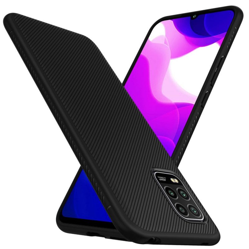 Case Hoesje Xiaomi Mi 10 Lite Donkerblauw Zwart Telefoonhoesje Keperstof Uit De Jazzserie