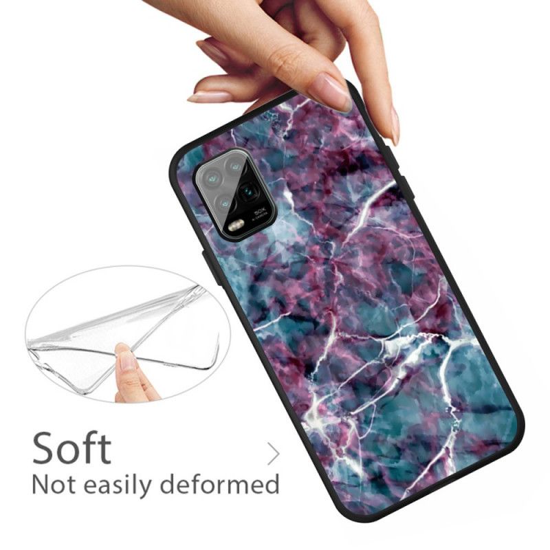 Case Hoesje Xiaomi Mi 10 Lite Telefoonhoesje Paars Marmer