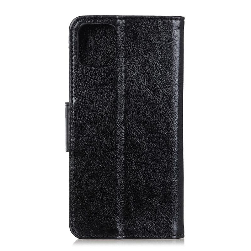 Cover Folio-hoesje Xiaomi Mi 10 Lite Rood Zwart Telefoonhoesje Nappaleer Stijl