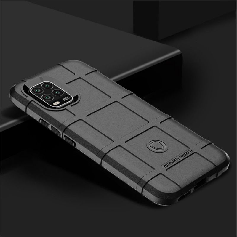 Cover Hoesje Xiaomi Mi 10 Lite Grijs Zwart Telefoonhoesje Robuust Schild